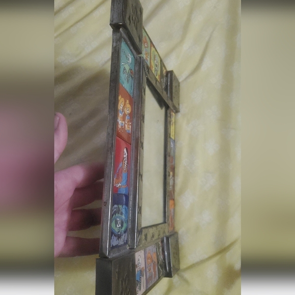 Authentic Mexican Day of the Dead Sugar Skull Tiled Punched Tin Mirror. - Picture 3 of 12